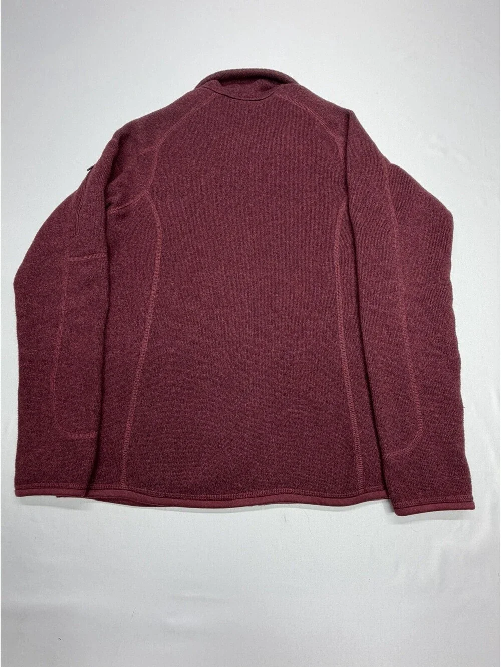 Patagonia Better Sweater Jacket Womens Med Maroon Fleece Full Zip Pocket Outdoor